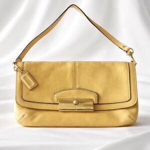 Coach Kristin vintage leather small baguette shoulder bag or wristlet